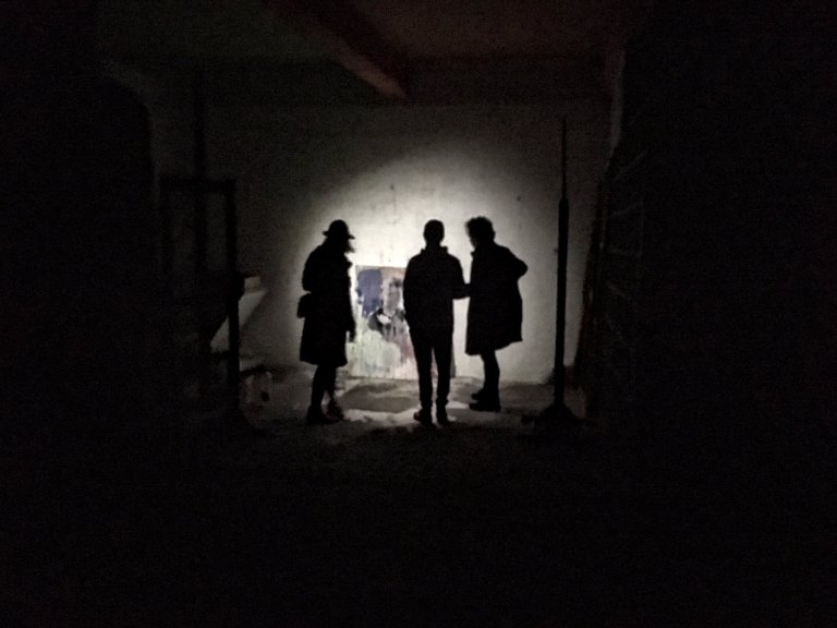 VISITING THE STUDIO AT NIGHT